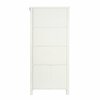 Flash Furniture Stella Modern Farmhouse Wooden Bookcase and Storage Cabinet, 3 Upper Shelves in White ZG-027-WHT-GG